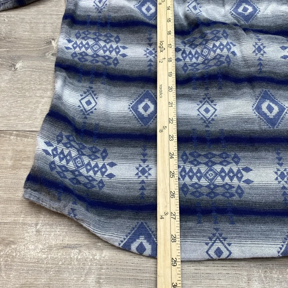 Carbon2cobalt Shirt Mens XL Blue Southwestern Flannel Long Sleeve Button Up